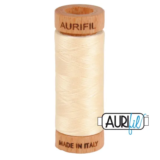 Butter (2123) | 80wt Small Spool (274M / 300Y) | Aurifil Thread {1}