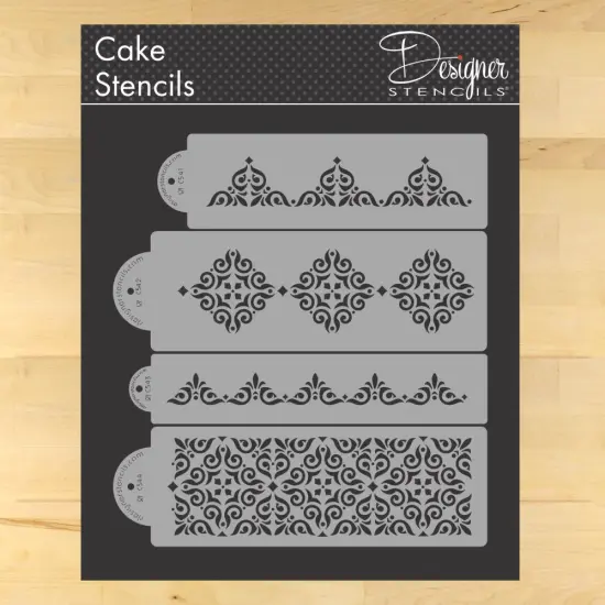 Mexican Tile Cake Stencil Set | C540 by Designer Stencils | Stencils for Royal Icing, Airbrush, Dusting Powder | {1}