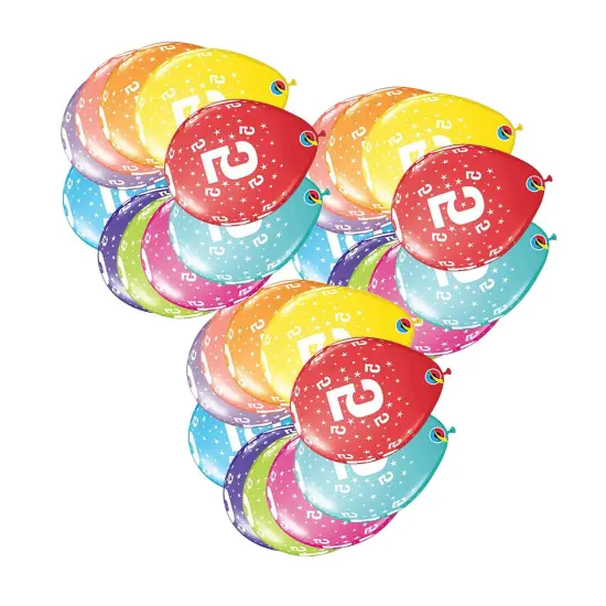 Stars 5A Round Latex Balloons 11" 6 Pack Birthday Anniversary Party Balloons {4}