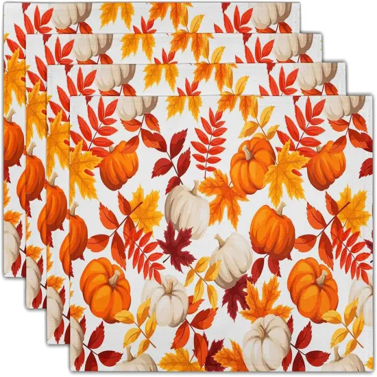 Fall Placemats 12&times;18 Inches Set of 4 Watercolor Pumpkin(Watercolor Pumpkin) {1}