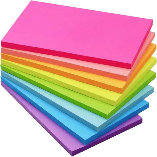 Sticky Notes Bright Colors Self-Stick Pads 8 Packs 400 Sheets {1}