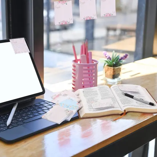 Floral Sticky Notes, 12 Pads, Aesthetic Colorful Sticky Notes in Bulk {5}