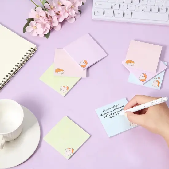 Sticky Notes, 8 Pads, 400 Sheets, Tiny Hamster Sticky Notes {5}