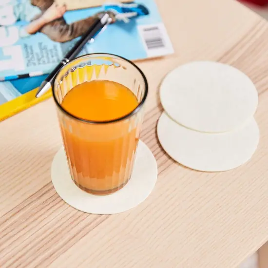 150 Pack White Paper Coasters for Drinks, Bar, Parties, Wedding, Catering (4 In) {3}