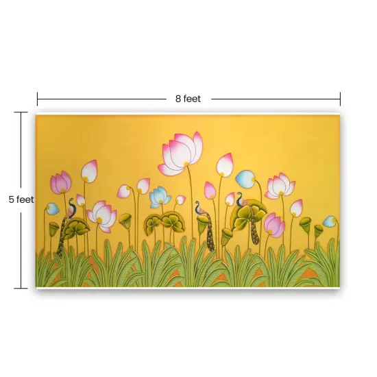 Lotus with Peacock Backdrop, Wedding Decoration, Pooja Backdrop Decoration, Indian Backdrop, Indian Decorations,housewarming Decor, Traditional Backdrop, Pooja Decoration {4}