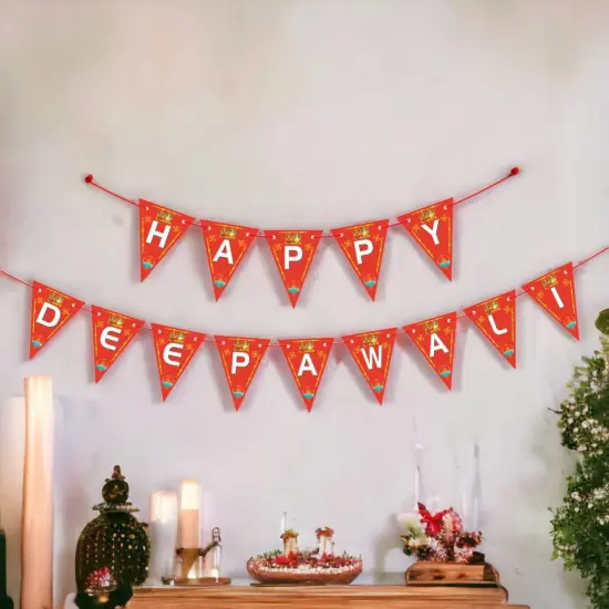 Happy Deepawali Paper Banner, Happy Diwali Banner, Deepawali Decor, Diwali Decorations, Diwali Backdrop, Diwaly Party, Diwali Garland, Diwali Decor {1}