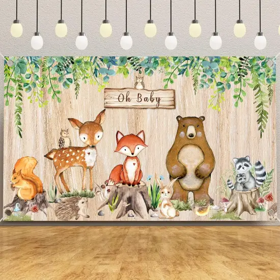 247 PCS Forest Animal Birthday & Disposable Dinnerware Set (25 Guest) {5}