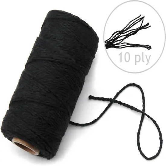 3 Cotton Twine - Natural Jute Packing & Wrapping Twines (Black, White) {4}