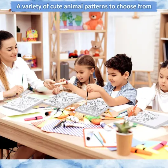 5x7Inch - 24 Pcs Pre Drawn Canvas for Painting for Kids Adults {4}