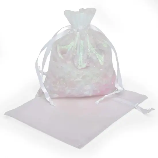 Shiny Iridescent Fabric Bag 3" x 4" {2}