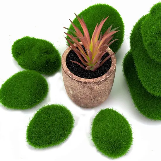 50 Pcs Artificial Moss Rocks &ndash; Lifelike Greenery for DIY & Garden Decor {3}