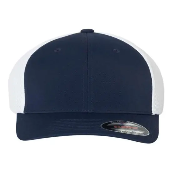 Flexfit&reg; Ultrafiber Mesh Cap Navy/ White {1}