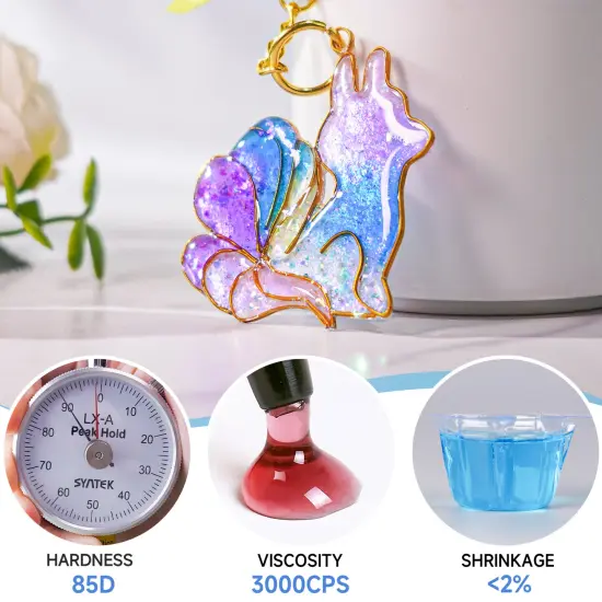 LET'S RESIN UV Resin, 12Colors Ultraviolet Epoxy Resin Clear, Odorless & Low Shrinkage UV Resin Kit for Crafts, Jewelry Making, Decoration(20g Each) {4}