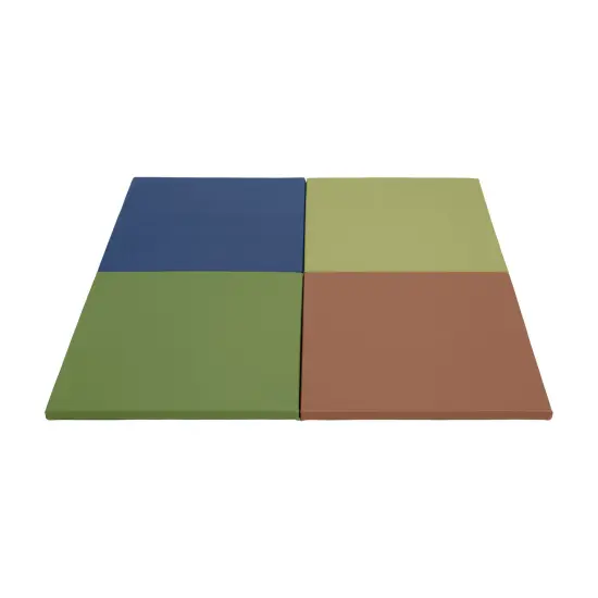 Play Patch Activity Mat Squares, Modular Playmat, 4-Pack Earthtone {1}
