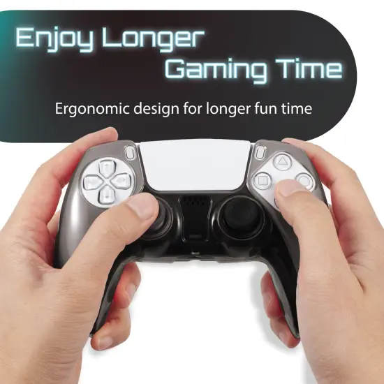 Insten Transparent Case For Sony Playstation PS5 Controller, Protective Hard Shell Cover, Clear Black {5}