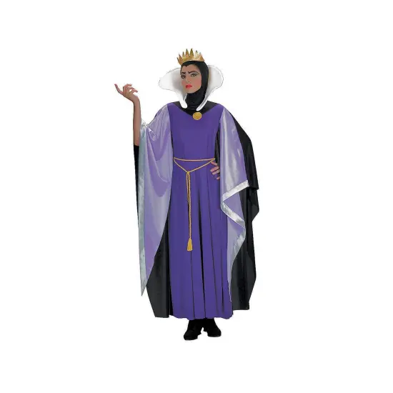 Womens Evil Queen Costume with Cape Crown Sash Hood Halloween {1}