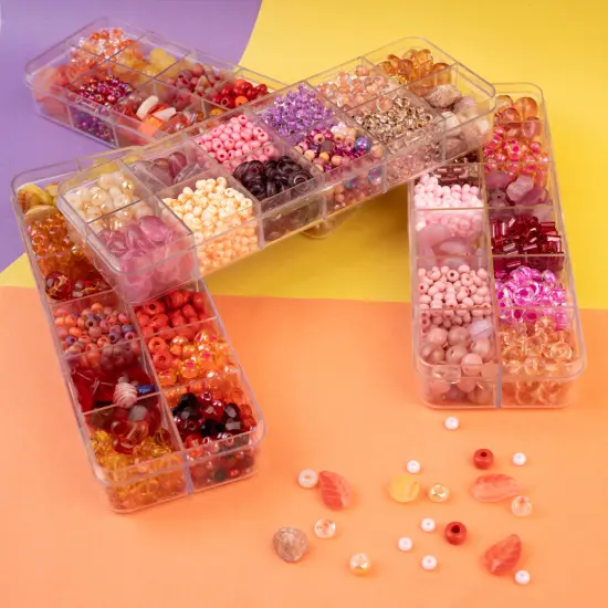 John Bead Mixed Czech Glass Beads Box, 200g Capeverdi Sunrise {4}