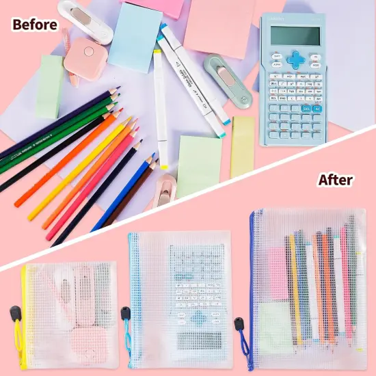 24pcs Mesh Zipper Pouch Bags {4}