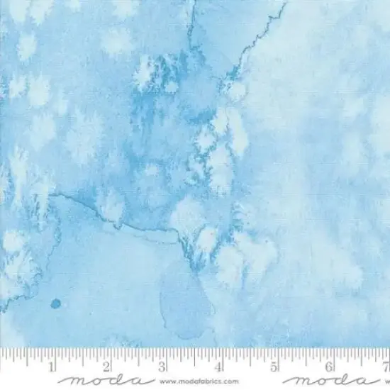 Blue Skies Sunshine Sky Blue Flow Basic Watercolor Painting 44"/45" Fabric Per Yard {1}
