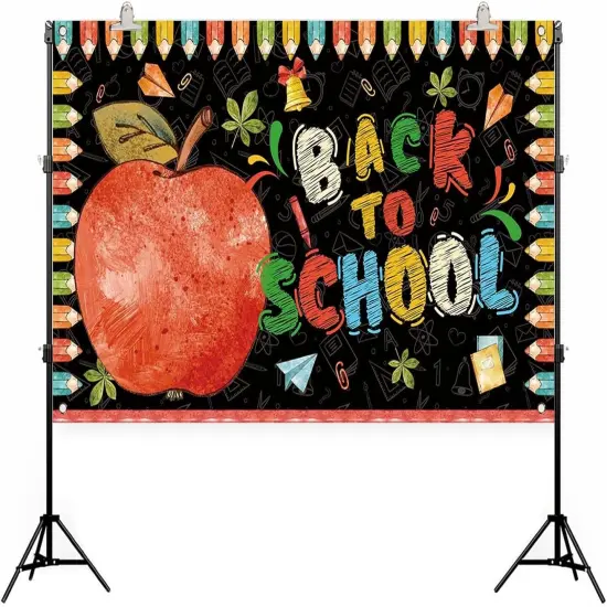 Back to School Photo Backdrop First Day of School Banner {2}