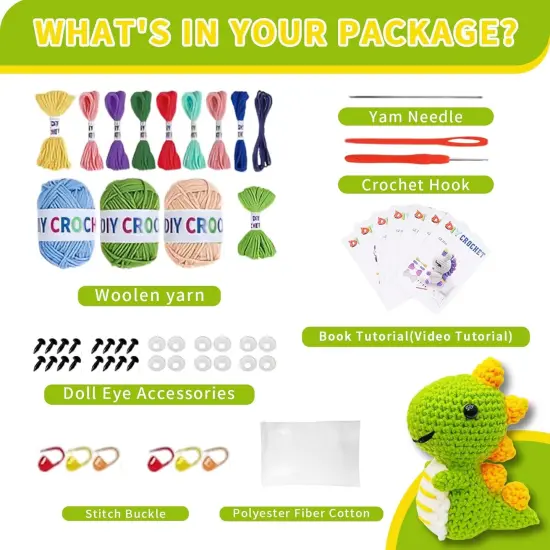 6Pcs Crochet Animal Kits For Beginners {2}