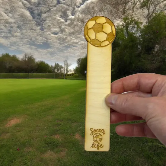 Bookmark - Soccer Life - Birch wood {5}