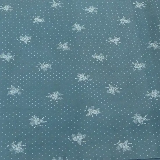 Aqua with White dots and Flowers by 66 inches long {1}