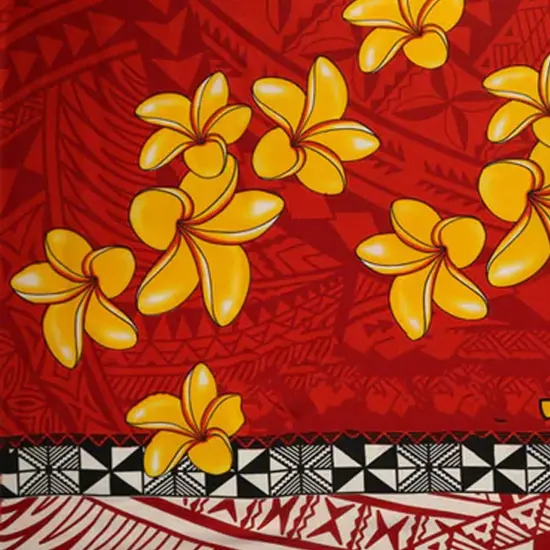 Talofa Samoa Plumeria Polyester Sarong 72" L x 45" W Pink {5}