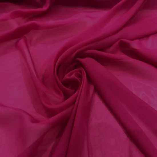 1 Yard 58/60" Width Solid Chiffon Lightweight Soft Polyester Fabric Fuchsia {1}
