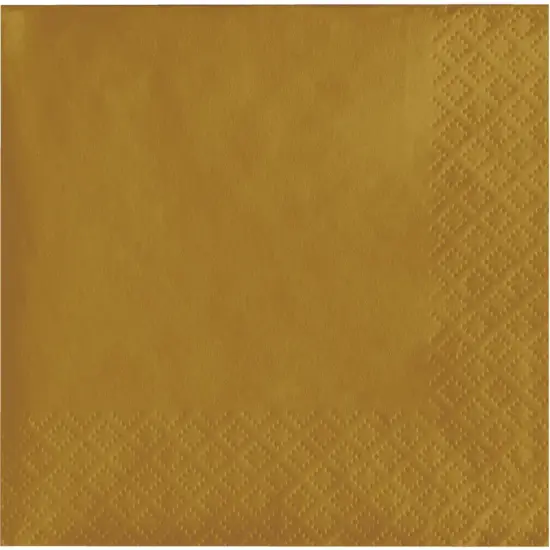 1200 pc Bulk Glittering Gold Beverage Napkins 2 ply {1}