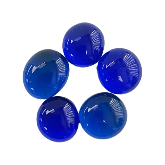 Cobalt Glass Nuggets - 12oz Bag - Flat Glass Gems/Beads - Decorative Glass Stones - Great for Mosaics and Other Glass Projects {2}