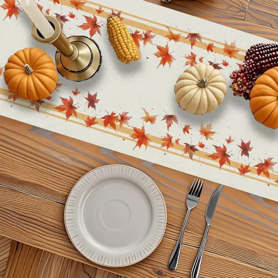 Fall Table Runner Fall Leaf Table Runners Seasonal-13x72 Inch {3}