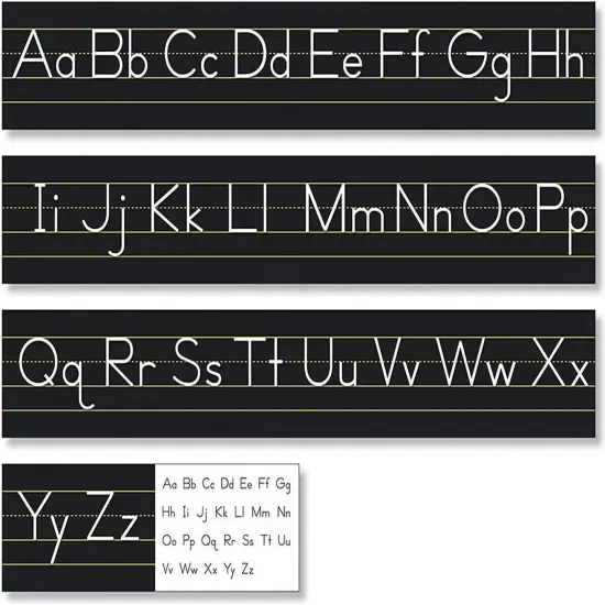 Teacher Resources Black Traditional Manuscript Alphabet Line {1}