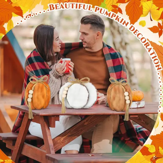 3 Pcs Fall Pumpkin Decor Fall Wooden Signs {2}