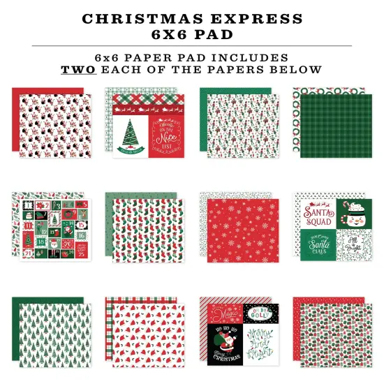 Echo Park Double-Sided Paper Pad 6"X6"-Christmas Express {3}