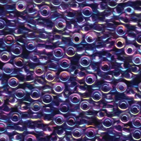 Miyuki Round Seed Beads Size 6/0 20g Amethyst Lined Crystal AB {1}