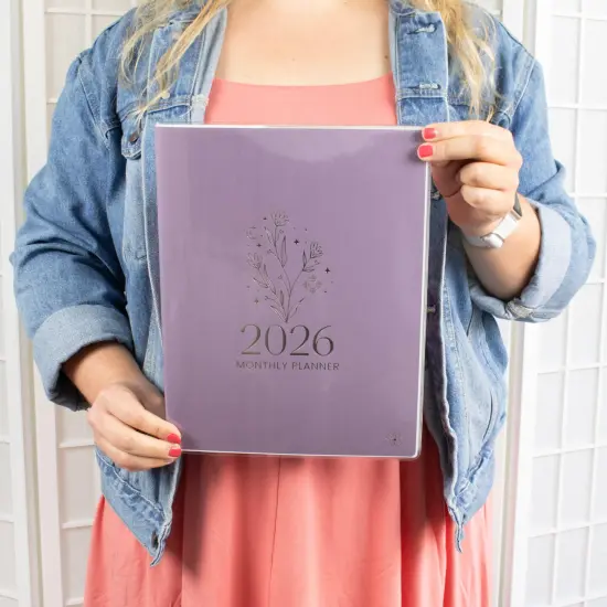 bloom daily planners 2026 Monthly Planner, 9" x 12", Gold Floral Stamp {6}