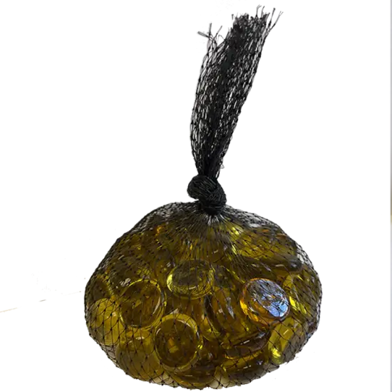 Amber Glass Nuggets - 12oz Bag - Flat Glass Gems/Beads - Decorative Glass Stones - Great for Mosaics and Other Glass Projects. {1}