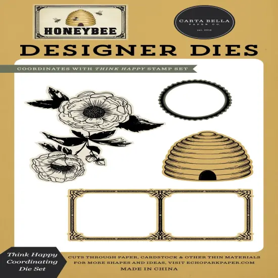 Honey Bee Small Die set-Think Happy {1}