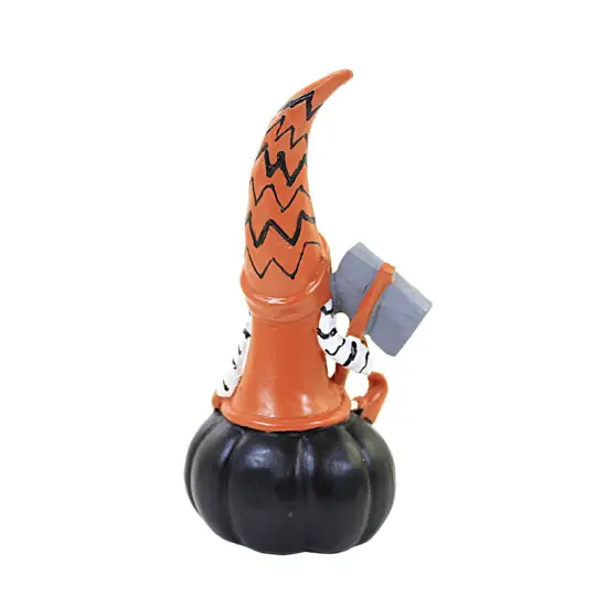 C & F 6.75 In Boo Gnome Figurine Halloween Figurine , Lightweight Halloween Decor Black Pumpkin {2}