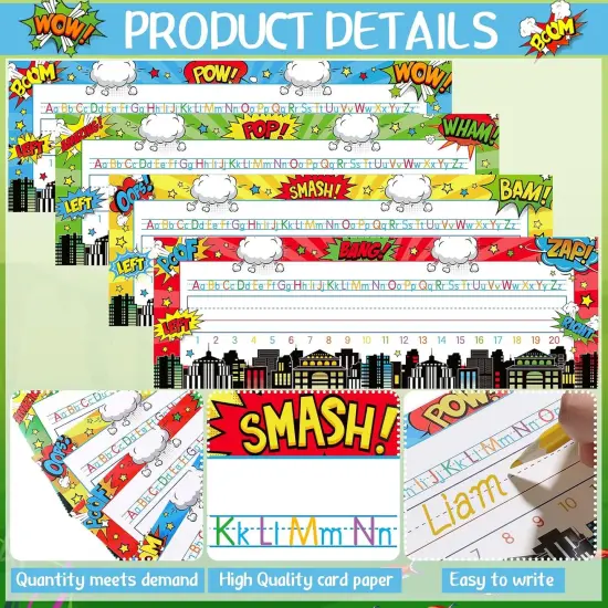 40 Pcs Name Tags for Classroom Desks {3}