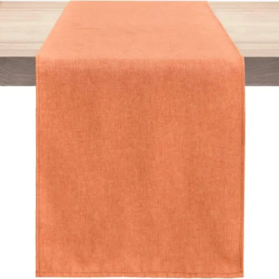 Table Runner 13 x 72 Inches Long, Cotton Linen Farmhouse style - (Fall-Orange, 13&rdquo; x 72&rdquo;) {1}