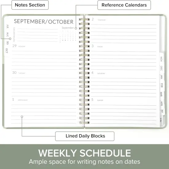 Academic Planner 2025-2026 - 8.5&rdquo;x6.6&rdquo; (Mint Green) {3}