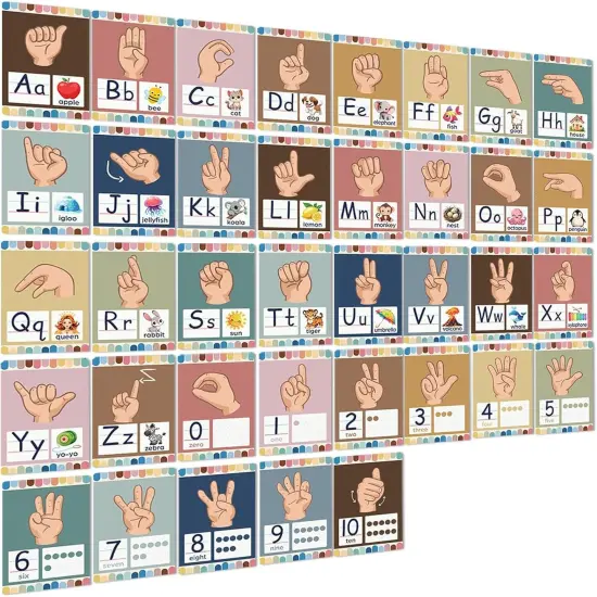 37 Sign Language Posters - Children's Sign Language Poster {1}