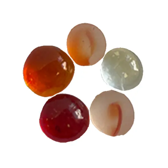 Cranberry/Frosted Glass Nuggets - 12oz Bag - Flat Glass Gems/Beads - Decorative Glass Stones - Great for Mosaics and Other Glass Projects {2}