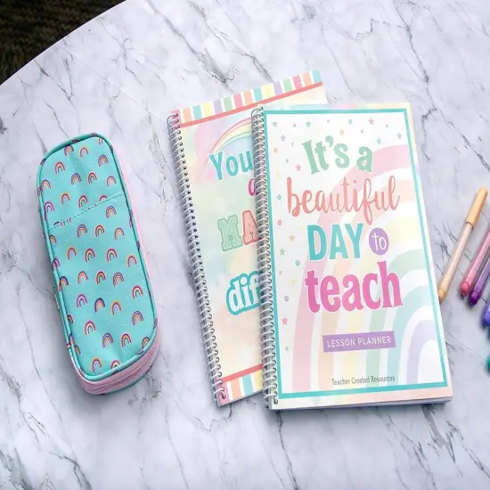 Pastel Pop Teacher Lesson Planner - 8.5 inches X 11 inches {5}