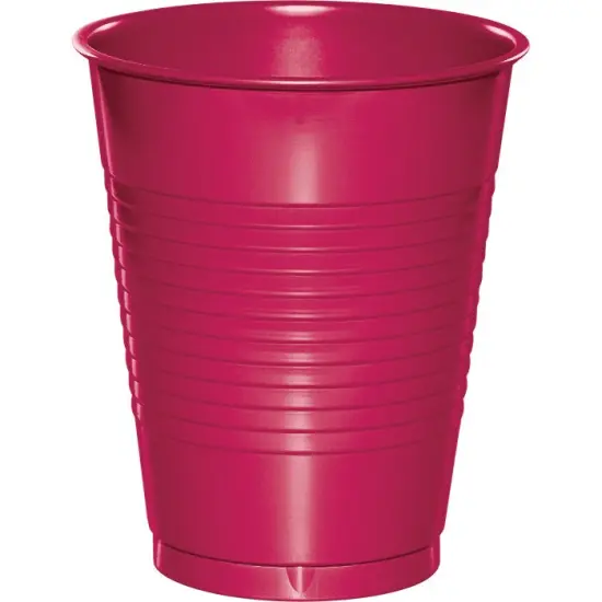 240 pc Bulk Hot Magenta 16 oz Plastic Cups {1}