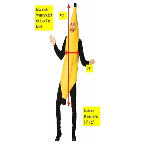 Ultimate Banana Fruit Costume, Adult Size {4}