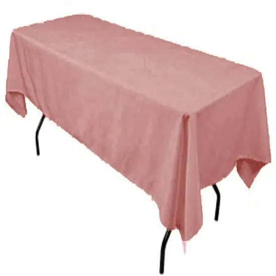Rectangular Dusty Rose Polyester Tablecloth 60&times;144 Inch Romantic & Refined D&eacute;cor for Weddings, Parties & Banquets {1}