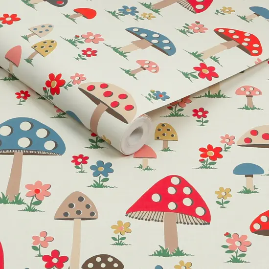 Cath Kidston Mushrooms Multi Wallpaper {3}